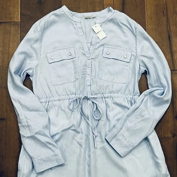 GAP Maternity Tie Front Shirt Dress - Picture 4 of 5